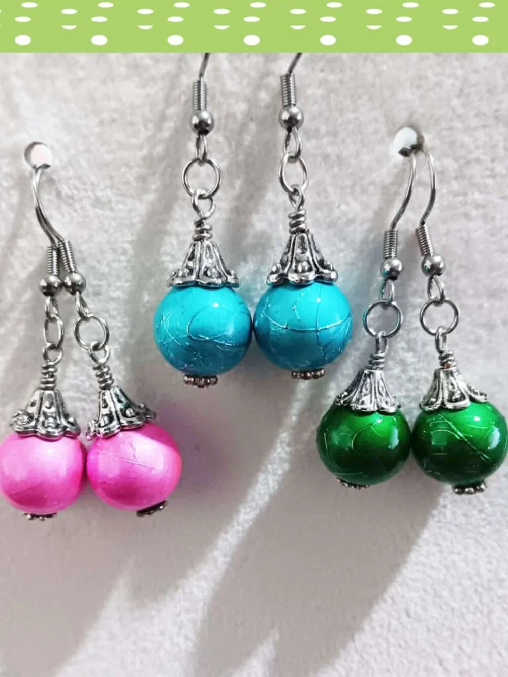 10mm Glass Pearl Bead Charms